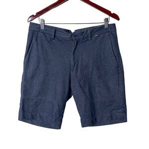 Kardo men blue Bermuda 9” inseam cotton shorts sz M